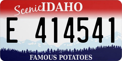 ID license plate E414541