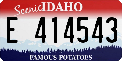 ID license plate E414543