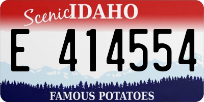 ID license plate E414554