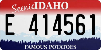 ID license plate E414561