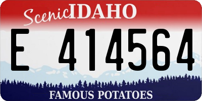ID license plate E414564
