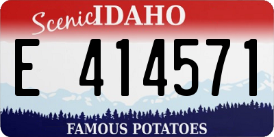 ID license plate E414571