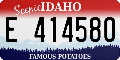ID license plate E414580