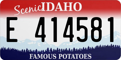 ID license plate E414581