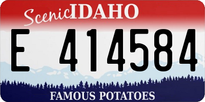 ID license plate E414584