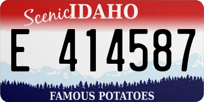 ID license plate E414587