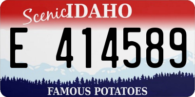 ID license plate E414589