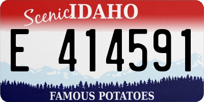 ID license plate E414591