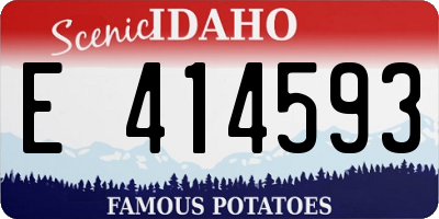 ID license plate E414593
