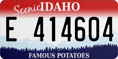 ID license plate E414604