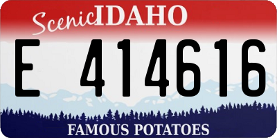 ID license plate E414616