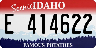 ID license plate E414622