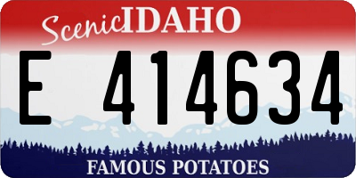 ID license plate E414634