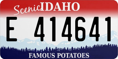 ID license plate E414641