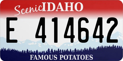 ID license plate E414642