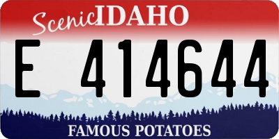 ID license plate E414644