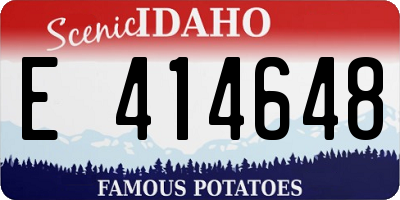 ID license plate E414648