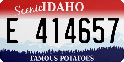 ID license plate E414657