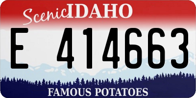 ID license plate E414663