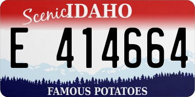 ID license plate E414664