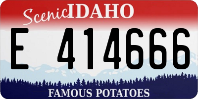 ID license plate E414666