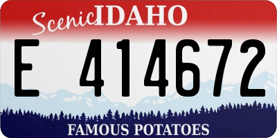 ID license plate E414672