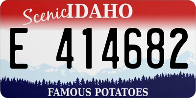 ID license plate E414682