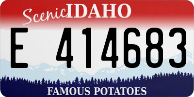 ID license plate E414683