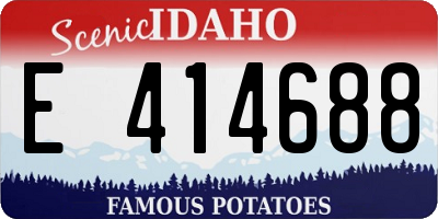 ID license plate E414688