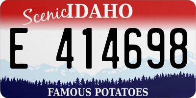 ID license plate E414698
