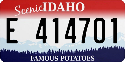 ID license plate E414701