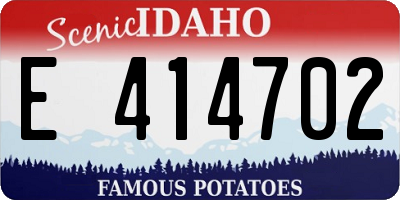 ID license plate E414702