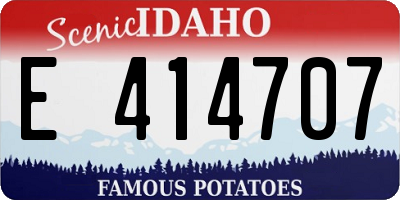 ID license plate E414707