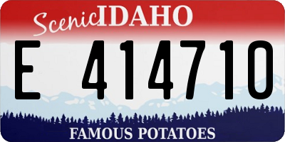 ID license plate E414710