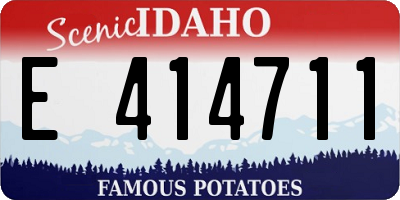 ID license plate E414711