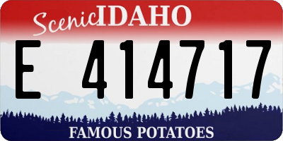 ID license plate E414717