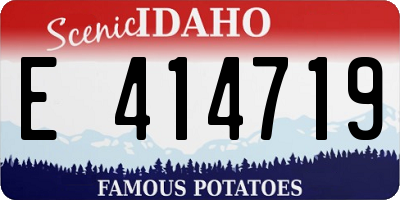 ID license plate E414719