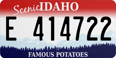 ID license plate E414722