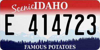 ID license plate E414723
