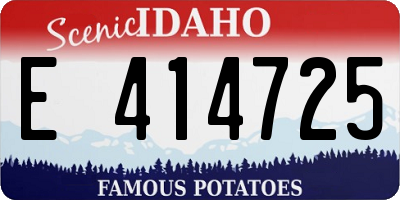 ID license plate E414725