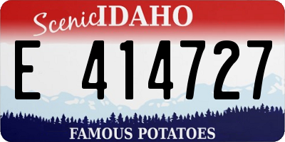 ID license plate E414727