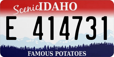ID license plate E414731