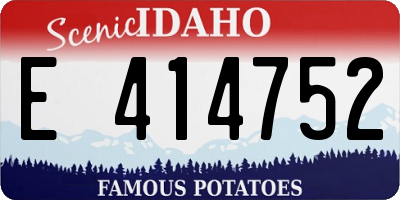 ID license plate E414752