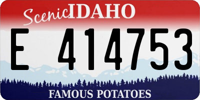 ID license plate E414753