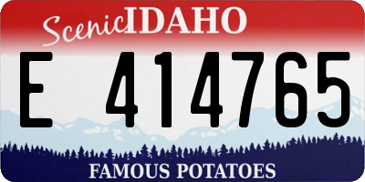 ID license plate E414765