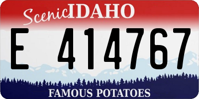 ID license plate E414767