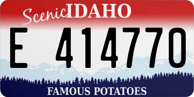 ID license plate E414770