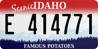 ID license plate E414771