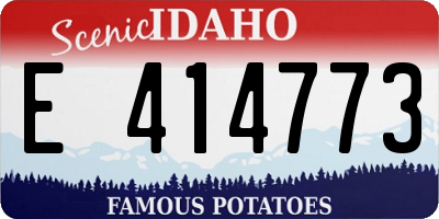 ID license plate E414773