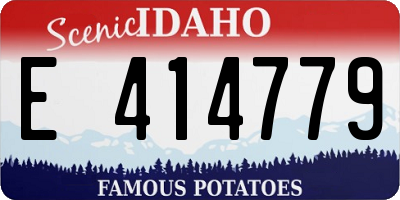 ID license plate E414779